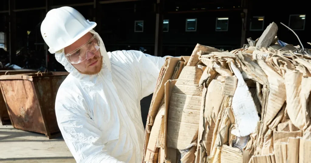 bhp ryzyko zawodowe operator linii do belowania makulatury