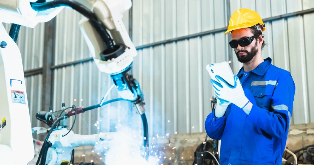 bhp ryzyko zawodowe operator robotów spawalniczych