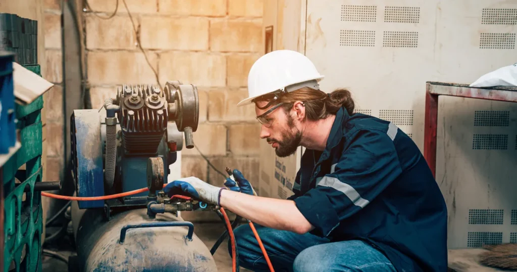bhp ryzyko zawodowe operator sprężarek