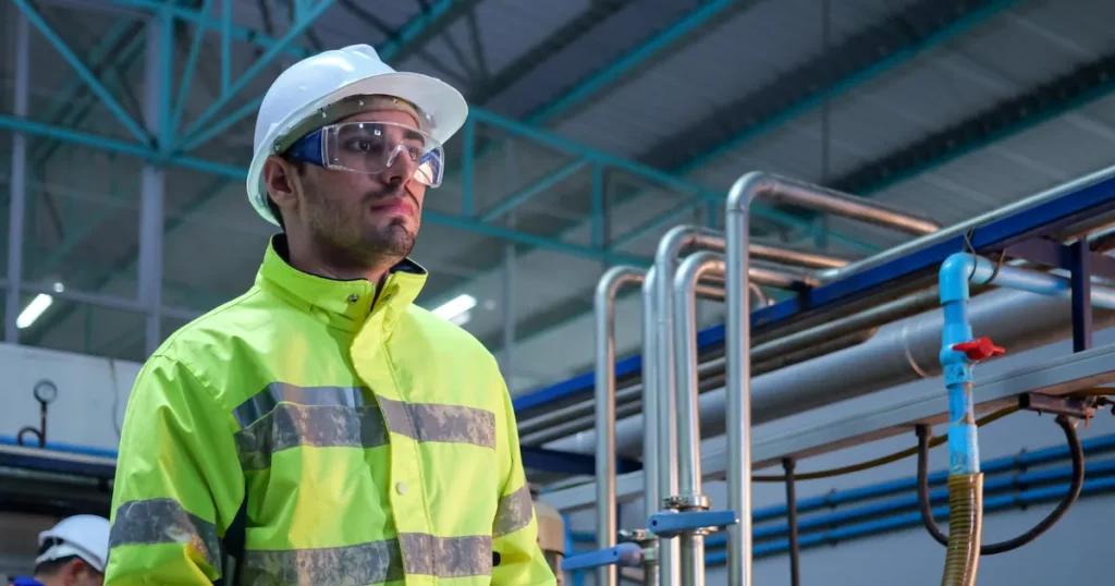 bhp ryzyko zawodowe pracownik zakładu chemicznego